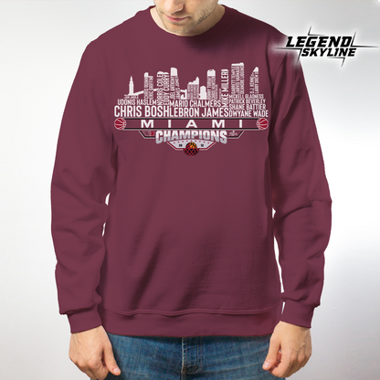 Miami Dream Team Basketball Champions 2012, Miami City Skyline Shirt