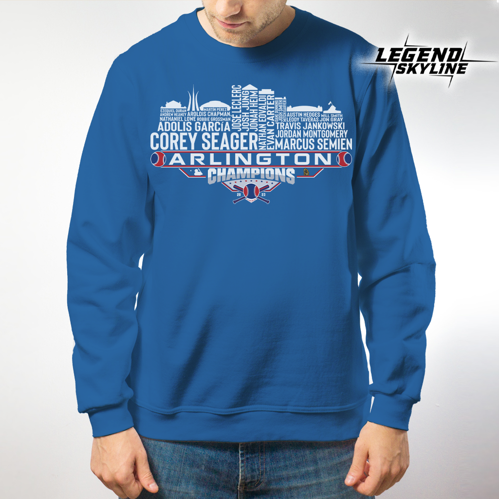 Arlington Dream Team Baseball Champions 2023, Arlington City Skyline Shirt