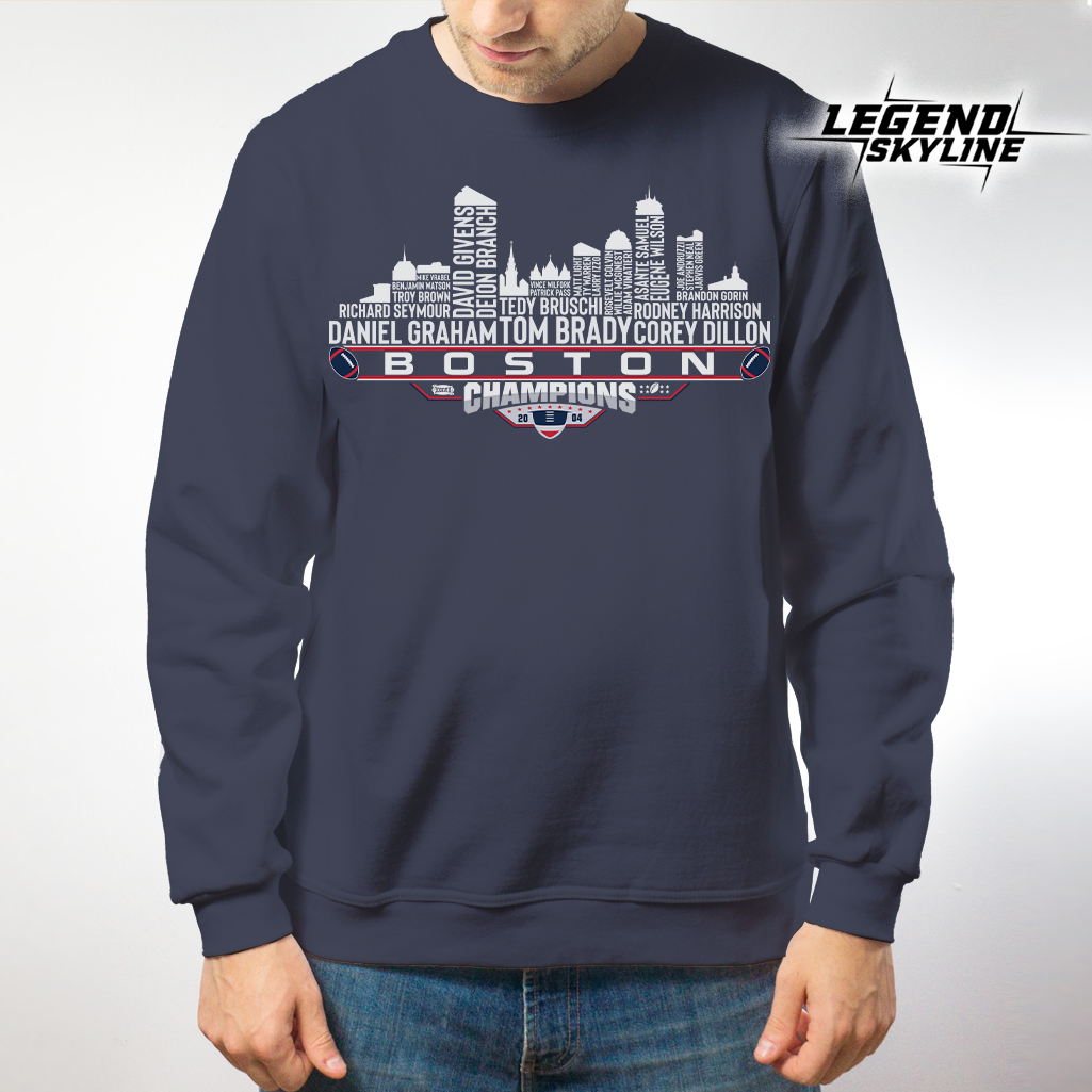 New England Dream Team Football XXXVIII Champions 2004 , New England City Skyline Shirt