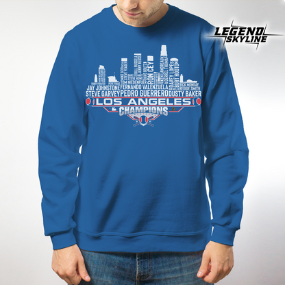 Los Angeles Dream Team Baseball Champions 1981, Los Angeles City Skyline Shirt