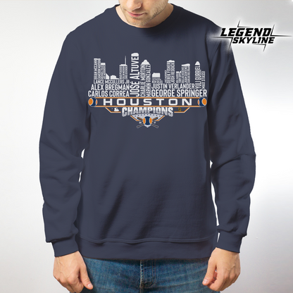 Houston Dream Team Baseball Champions 2017, Houston City Skyline Shirt