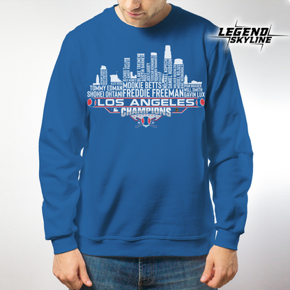 Los Angeles Dream Team Baseball Champions 2024 , Los Angeles City Skyline Shirt