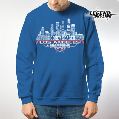 Los Angeles Dream Team Baseball Champions 2020, Los Angeles City Skyline Shirt