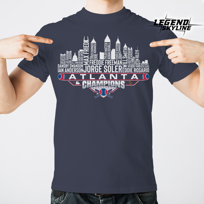 Atlanta Dream Team Baseball Champions 2021, Atlanta City Skyline Shirt