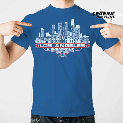 Los Angeles Dream Team Baseball Champions 2024 , Los Angeles City Skyline Shirt