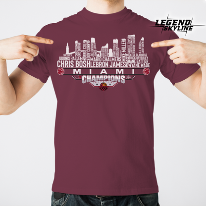 Miami Dream Team Basketball Champions 2012, Miami City Skyline Shirt