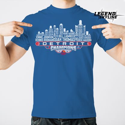 Detroit Dream Team Basketball Champions 1989, Detroit City Skyline Shirt
