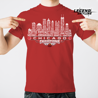 Chicago Dream Team Basketball Champions 1991, Chicago City Skyline Shirt