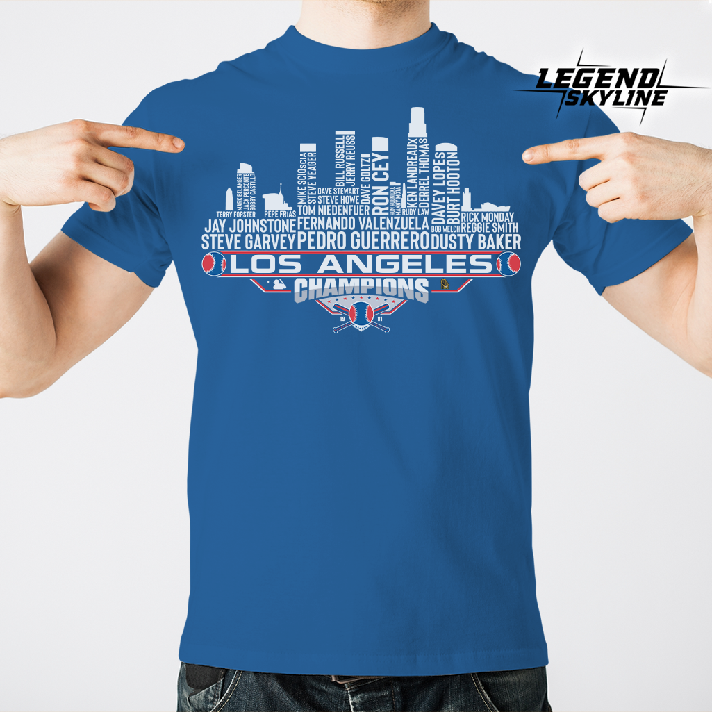 Los Angeles Dream Team Baseball Champions 1981, Los Angeles City Skyline Shirt