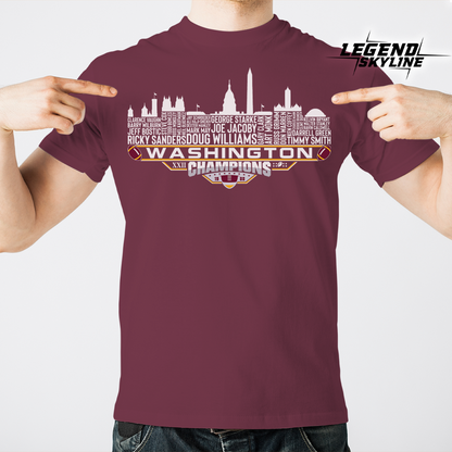 Washington Dream Team Football XXII Champions 1988, Washington City Skyline Shirt