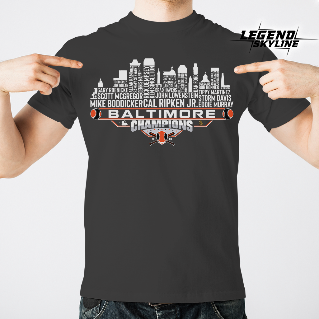 Baltimore Dream Team Baseball Champions 1983, Baltimore City Skyline Shirt