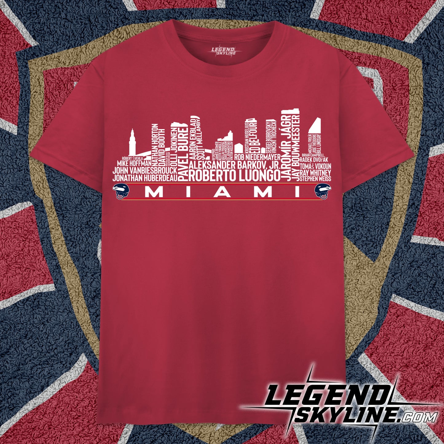 Florida Hockey Team All Time Legends Miami City Skyline Shirt