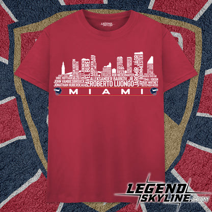 Florida Hockey Team All Time Legends Miami City Skyline Shirt