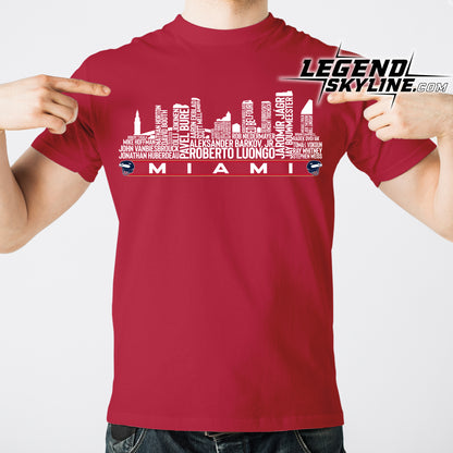 Florida Hockey Team All Time Legends Miami City Skyline Shirt