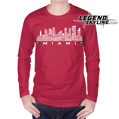 Florida Hockey Team All Time Legends Miami City Skyline Shirt