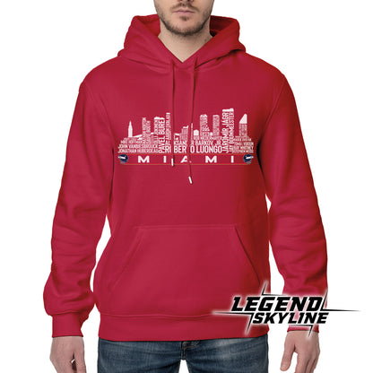 Florida Hockey Team All Time Legends Miami City Skyline Shirt