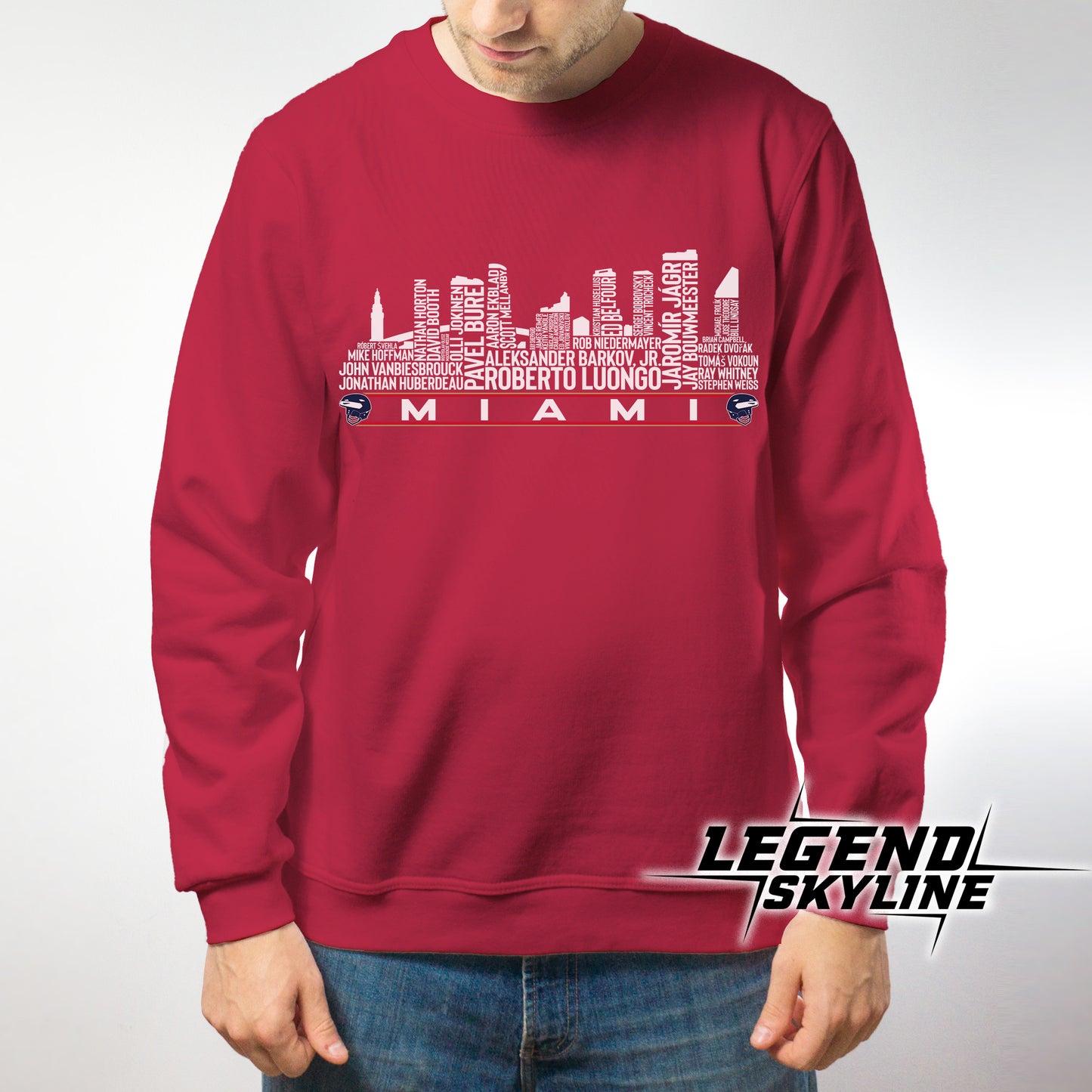 Florida Hockey Team All Time Legends Miami City Skyline Shirt