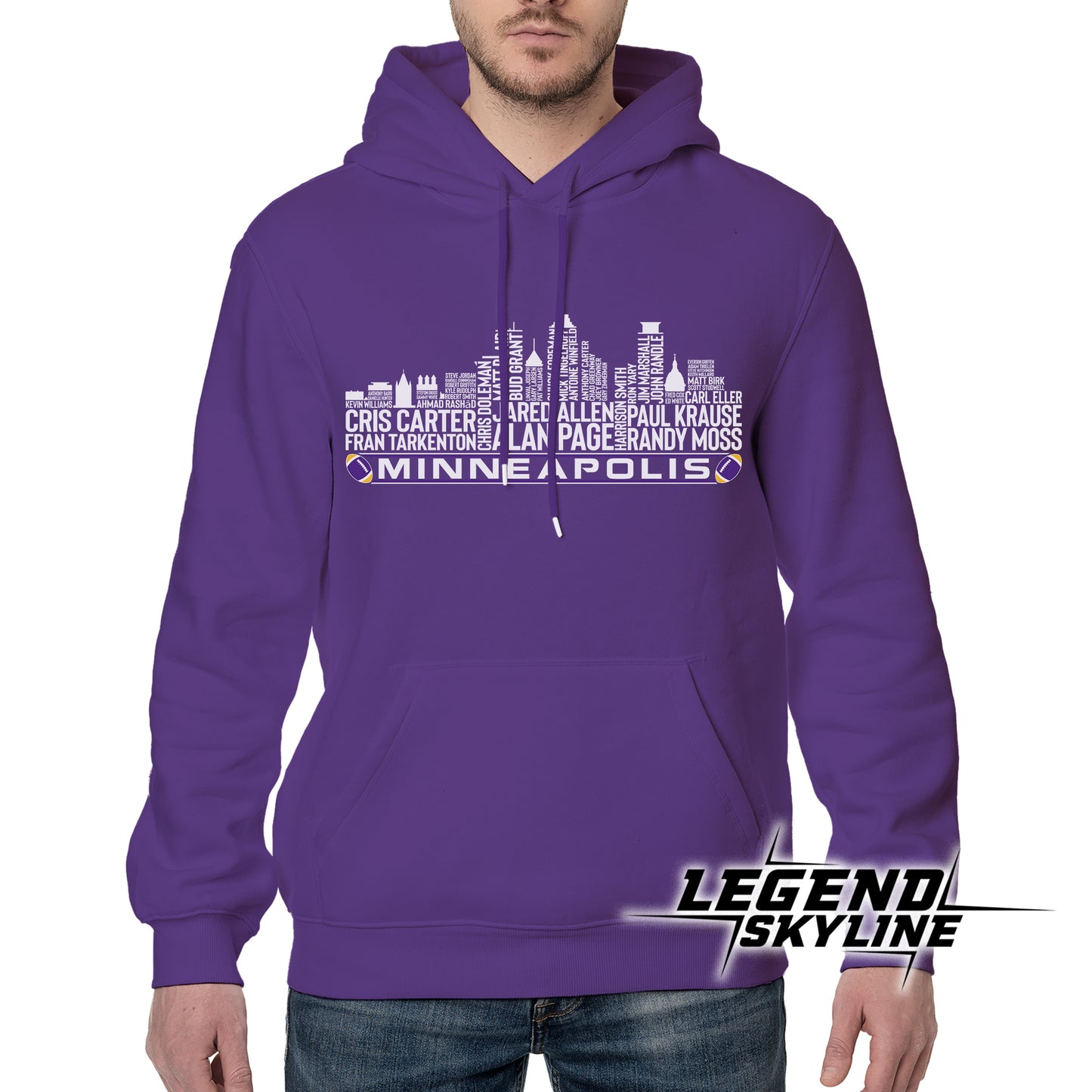 Minnesota Football Greatest Of All Time Team Legend Minneapolis City Skyline Shirt