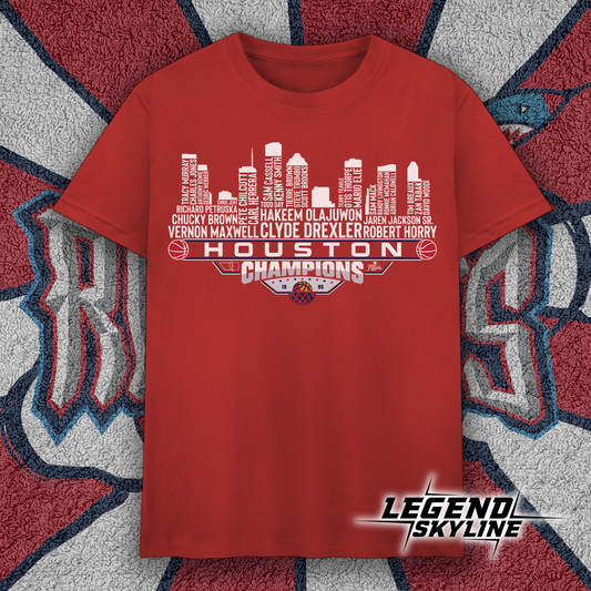 Houston Dream Team Basketball Champions 1995, Houston City Skyline Shirt