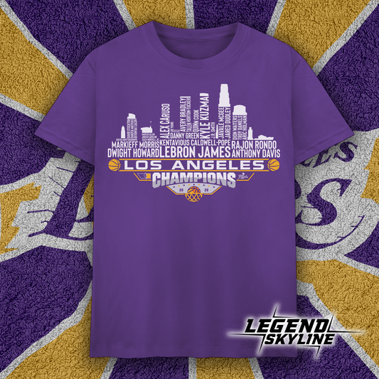 Los Angeles Dream Team Basketball Champions 2020, Los Angeles City Skyline Shirt