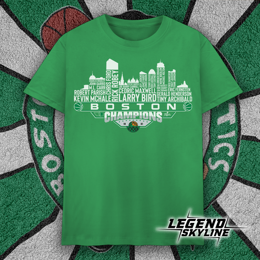 Boston Dream Team Basketball Champions 1981 , Boston City Skyline Shirt