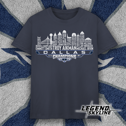 Dallas Dream Team Football XXVII Champions 1993, Dallas City Skyline Shirt