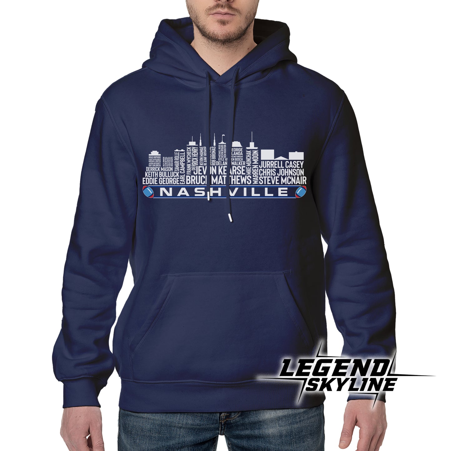 Tennessee Football Greatest Of All Time Team Legend Nashville City Skyline Shirt