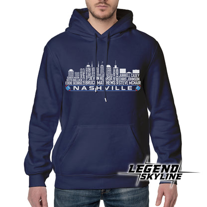 Tennessee Football Greatest Of All Time Team Legend Nashville City Skyline Shirt