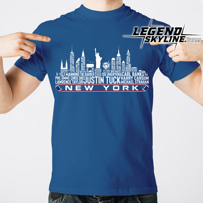 New York Football Greatest Of All Time Team Legend New York City Skyline Shirt