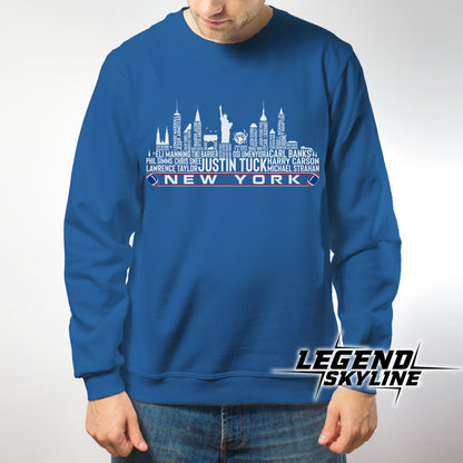 New York Football Greatest Of All Time Team Legend New York City Skyline Shirt