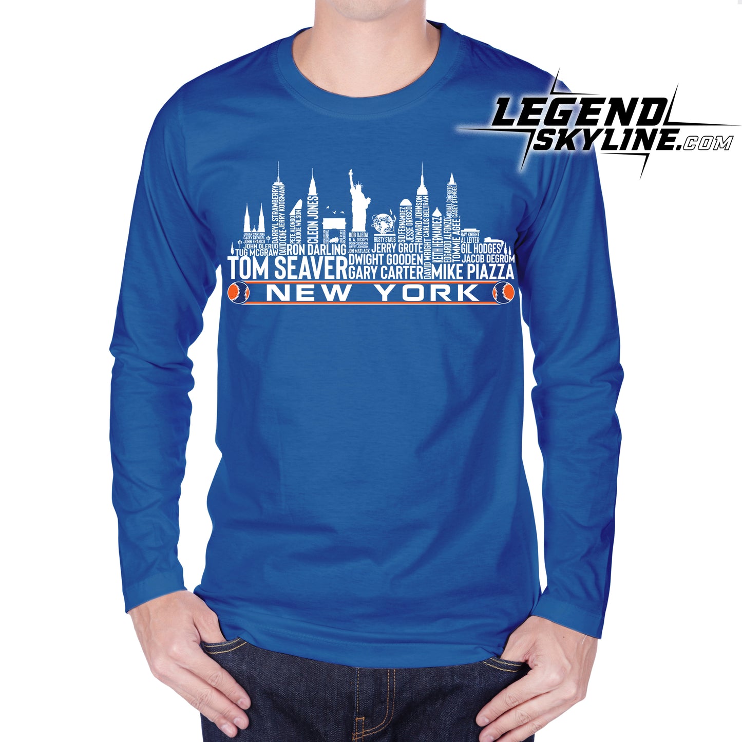 New York Baseball Greatest Of All Time Team Legend New York City Skyline Shirt