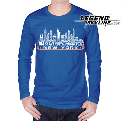 New York Baseball Greatest Of All Time Team Legend New York City Skyline Shirt