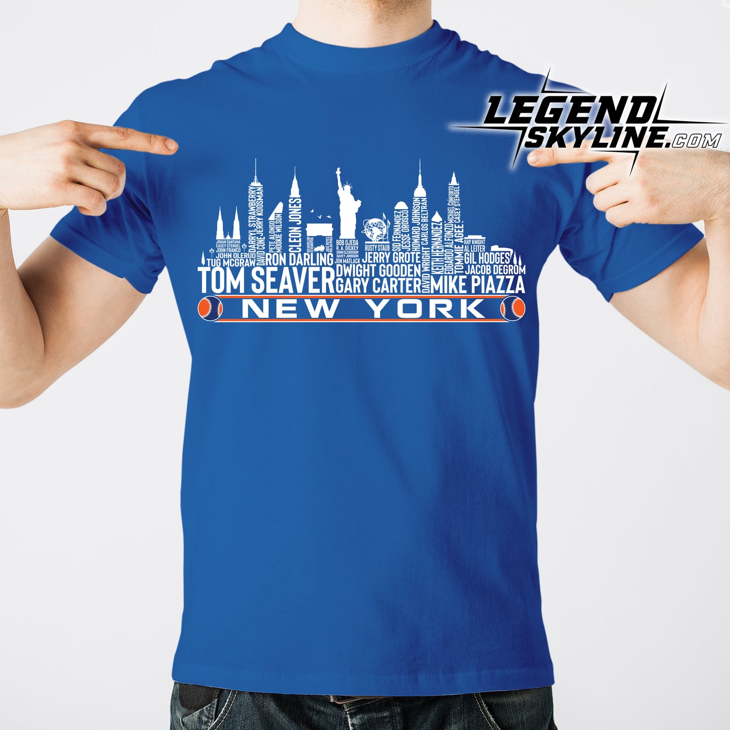 New York Baseball Greatest Of All Time Team Legend New York City Skyline Shirt