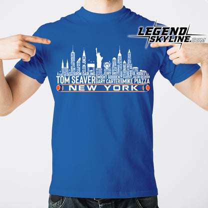 New York Baseball Greatest Of All Time Team Legend New York City Skyline Shirt