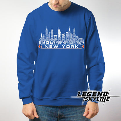 New York Baseball Greatest Of All Time Team Legend New York City Skyline Shirt