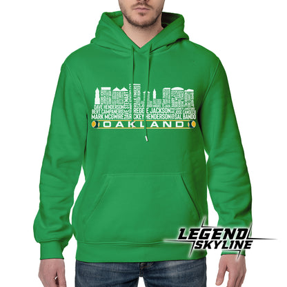 Oakland Baseball Greatest Of All Time Team Legend Oakland City Skyline Shirt