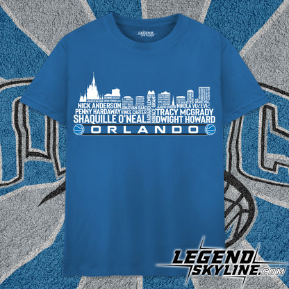 Orlando Basketball Team All Time Legends Orlando City Skyline Shirt