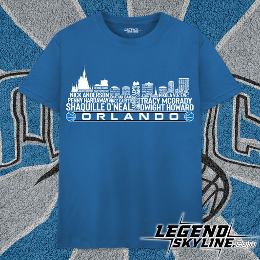 Orlando Basketball Team All Time Legends Orlando City Skyline Shirt