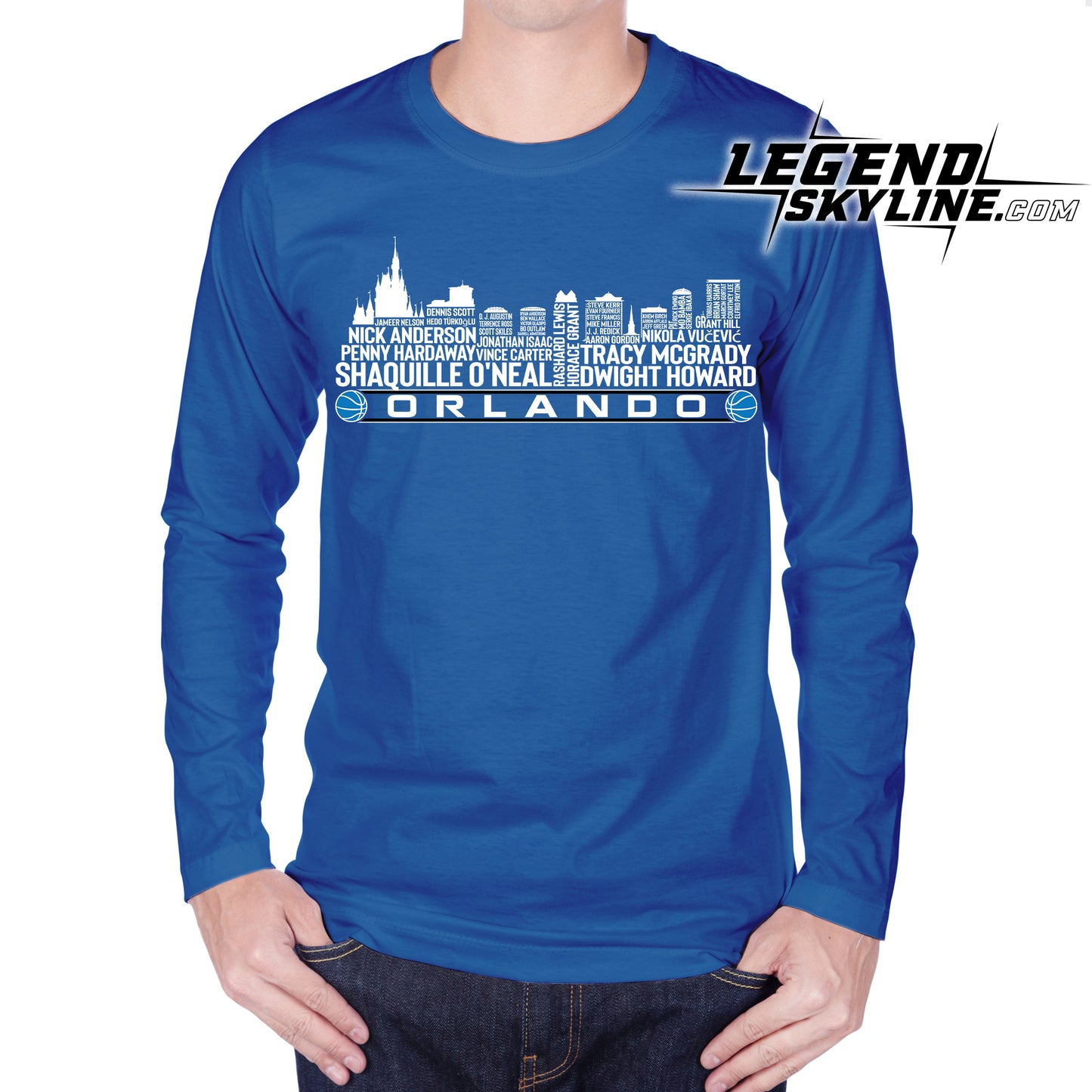Orlando Basketball Team All Time Legends Orlando City Skyline Shirt