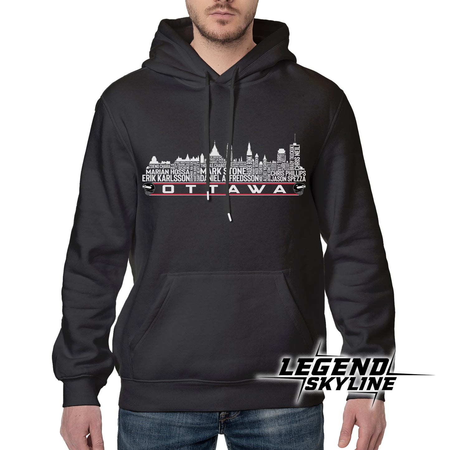 Ottawa Hockey Team All Time Legends Ottawa City Skyline Shirt