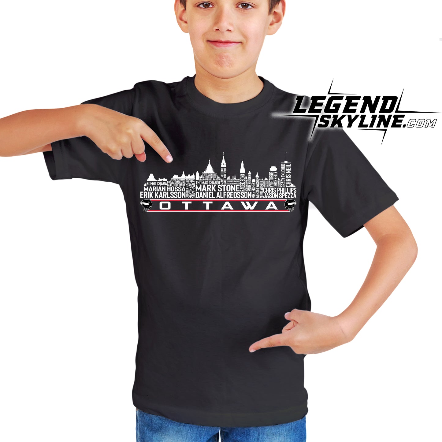 Ottawa Hockey Team All Time Legends Ottawa City Skyline Shirt