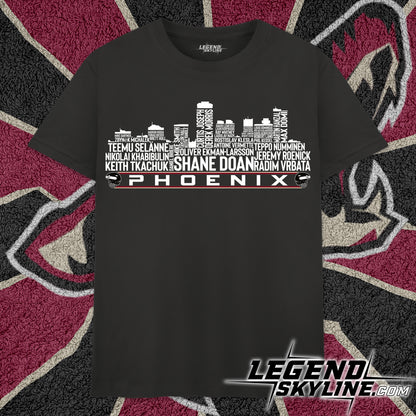 Arizona Hockey Greatest Of All Time Team Legend Phoenix City Skyline Shirt
