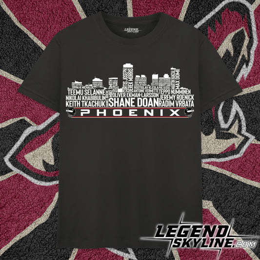 Arizona Hockey Greatest Of All Time Team Legend Phoenix City Skyline Shirt