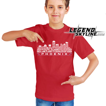 Arizona Football Greatest Of All Time Team Legend Phoenix Skyline Shirt
