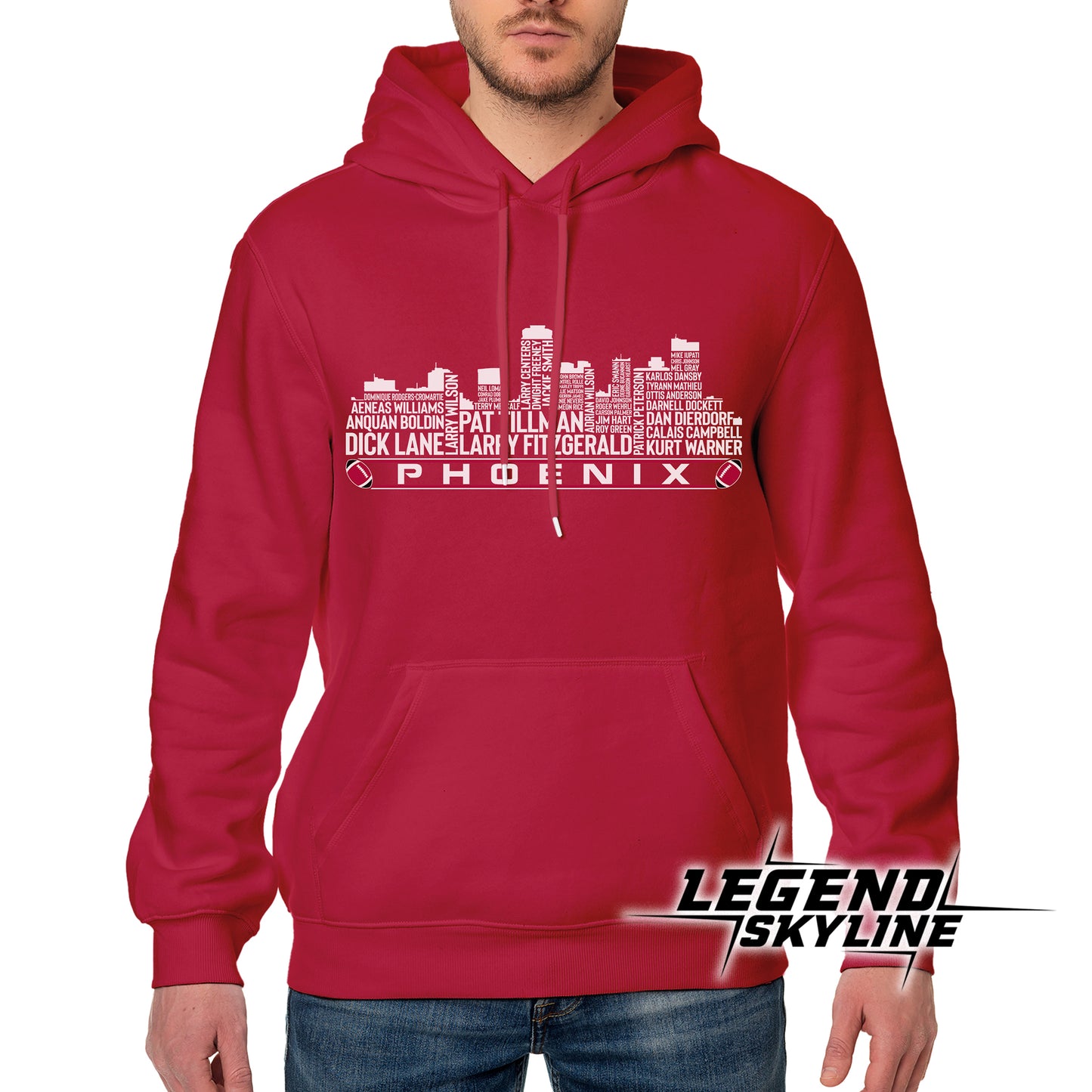 Arizona Football Greatest Of All Time Team Legend Phoenix Skyline Shirt