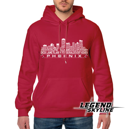 Arizona Football Greatest Of All Time Team Legend Phoenix Skyline Shirt