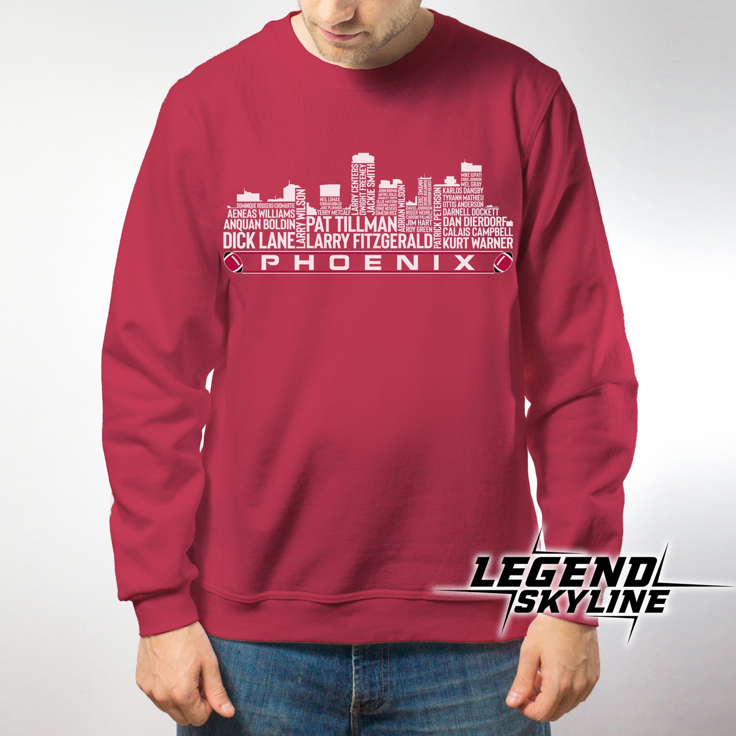 Arizona Football Greatest Of All Time Team Legend Phoenix Skyline Shirt