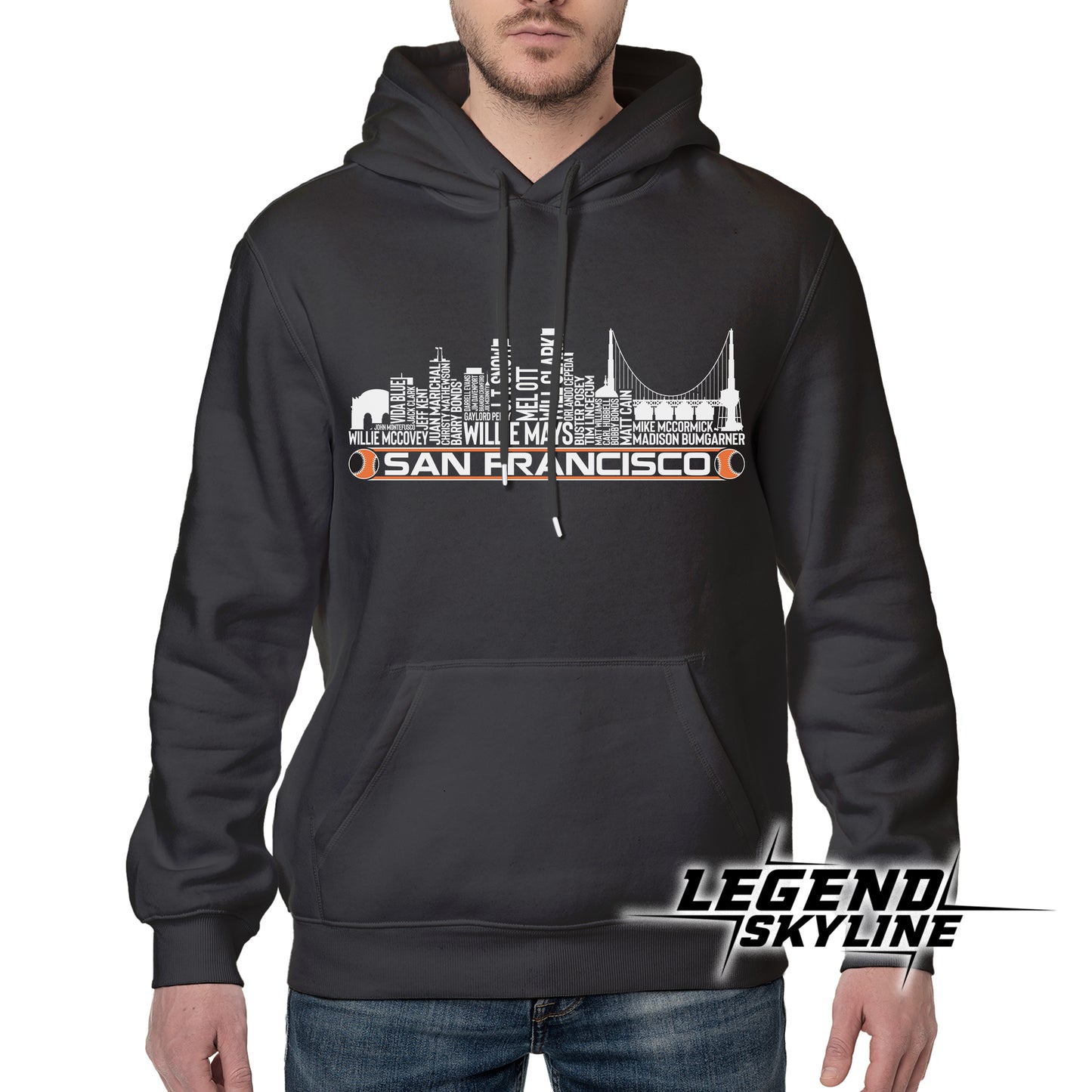 San Francisco Baseball Greatest Of All Time Team Legend San Francisco City Skyline Shirt