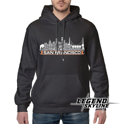 San Francisco Baseball Greatest Of All Time Team Legend San Francisco City Skyline Shirt