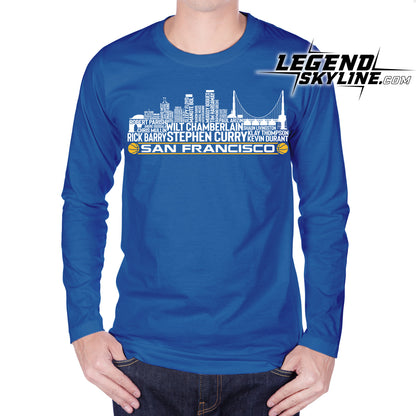 Golden State Basketball Team All Time Legends San Francisco City Skyline Shirt